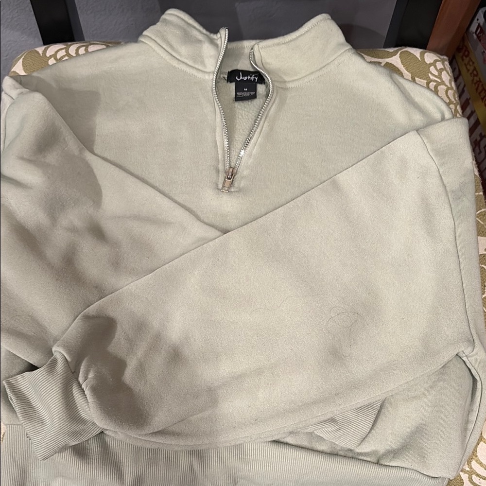 Justify Men's Mint Zip-Up Sweater